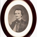 Poe photograph in oval frame